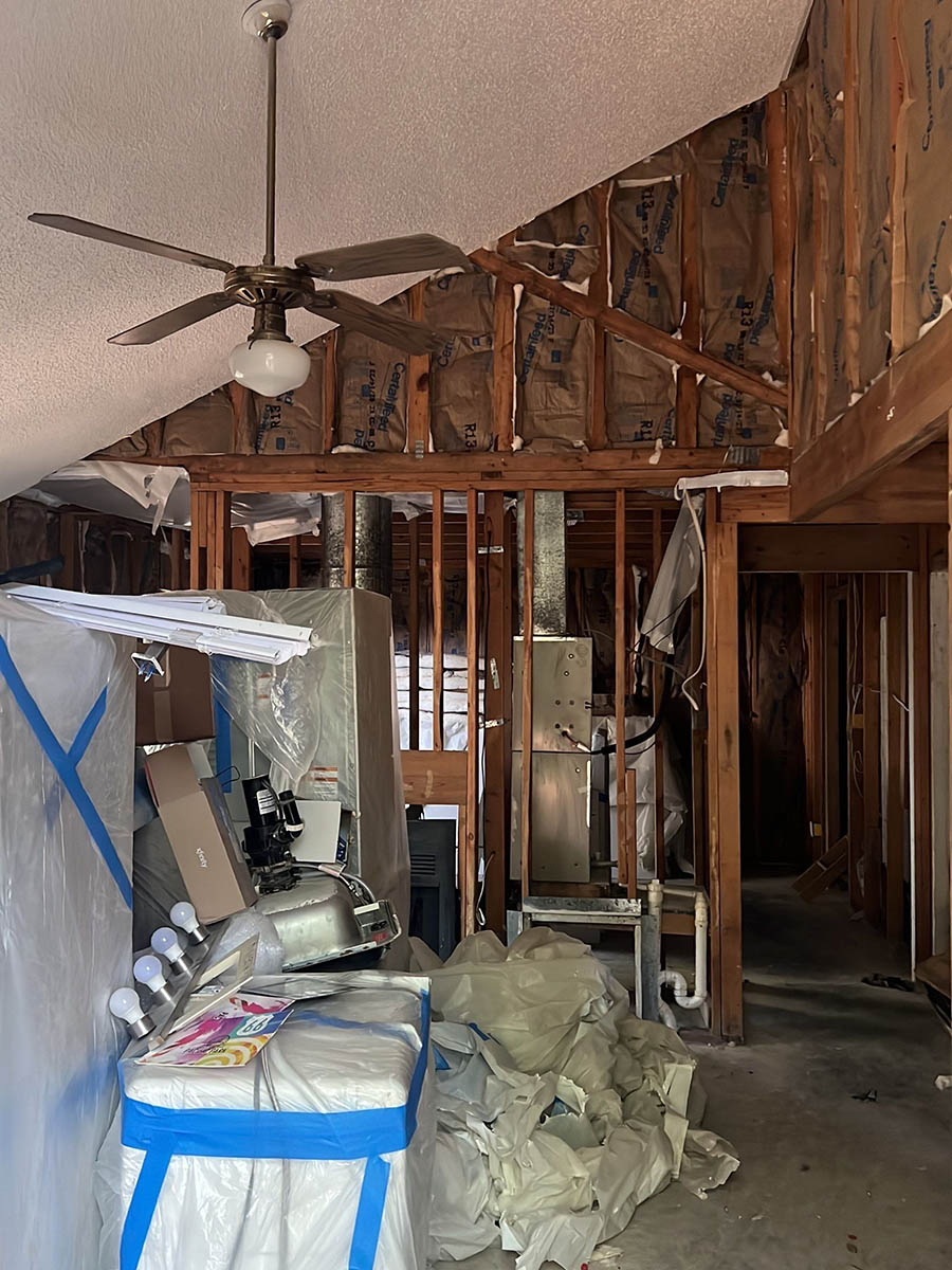before drywall installation